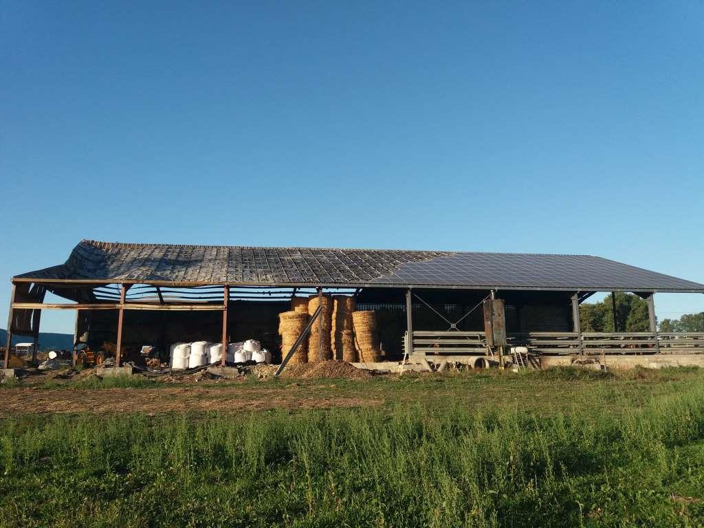 Centrale ayant subi un dommage feu très important sur lequel notre expertise photovoltaïque a été demandée pour un rapport auprès des assurances